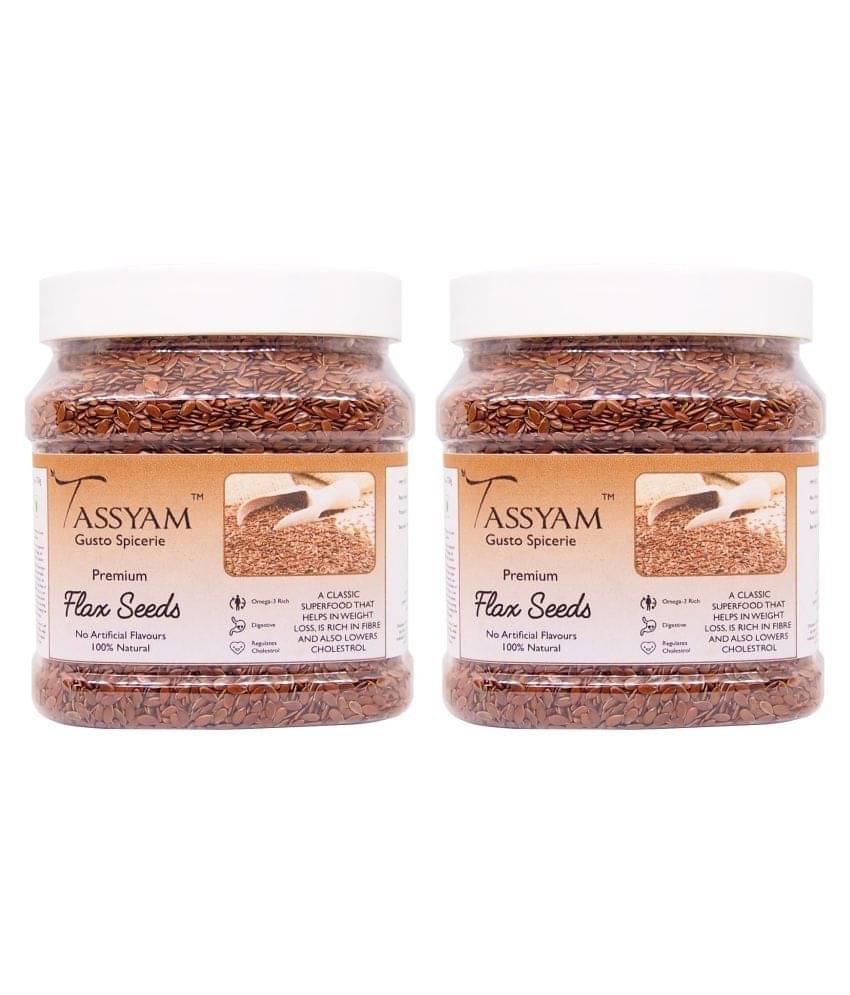 Tassyam Flax Seeds 750 gm Pack of 2 Tassyam Flax Seeds 750 gm Pack of 2