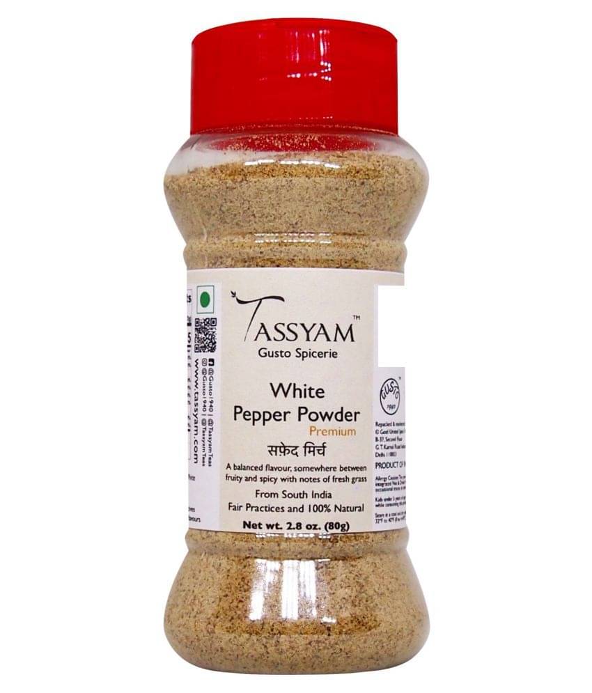 Tassyam White Pepper Powder 80 gm Tassyam White Pepper Powder 80 gm