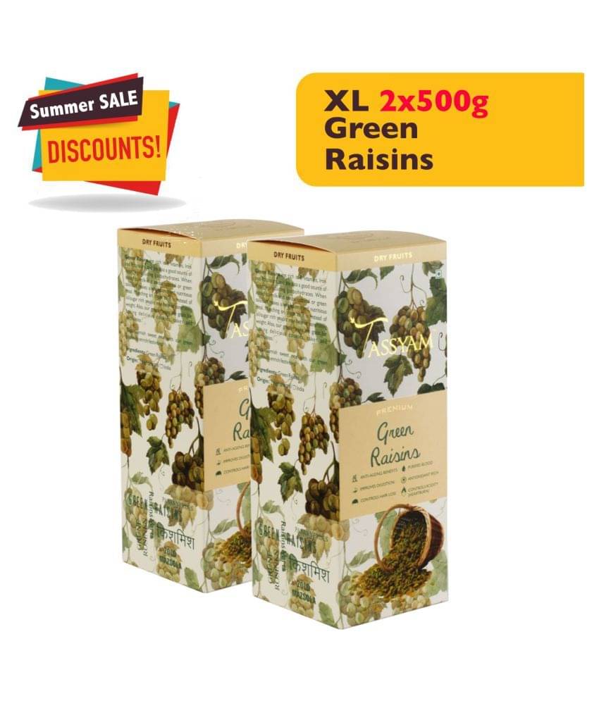     			Tassyam Raisin (Kishmish) 500 gm Pack of 2