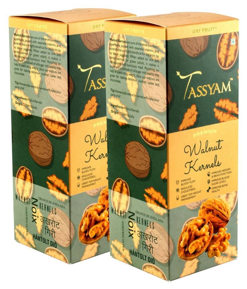 Tassyam Walnuts (Akhrot) 200 gm Pack of 2 Tassyam Walnuts (Akhrot) 200 gm Pack of 2