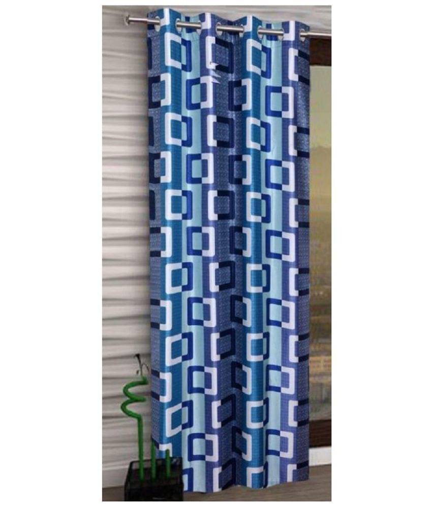     			Tanishka Fabs Semi-Transparent Curtain 5 ft ( Pack of 1 ) - Blue