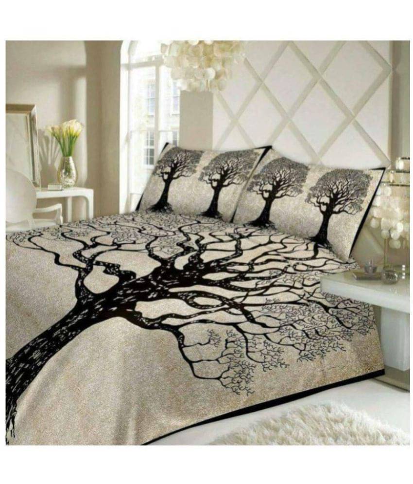 Bombay Spreads Cotton King Bedsheet ( Black ) Bombay Spreads Cotton King Bedsheet ( Black )