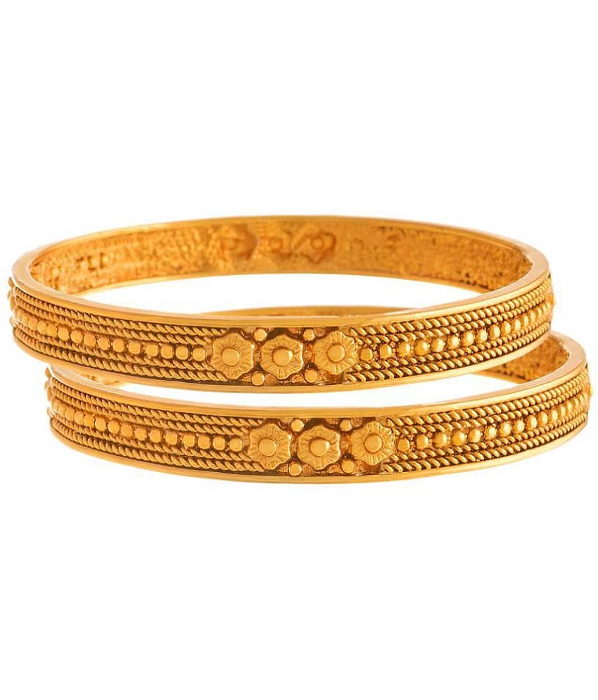 JFL - Traditional Ethnic One Gram Gold Plated Designer Bangle Set for Women & Girls - Bangles & Bracelets | Buy online on ZillyBuy