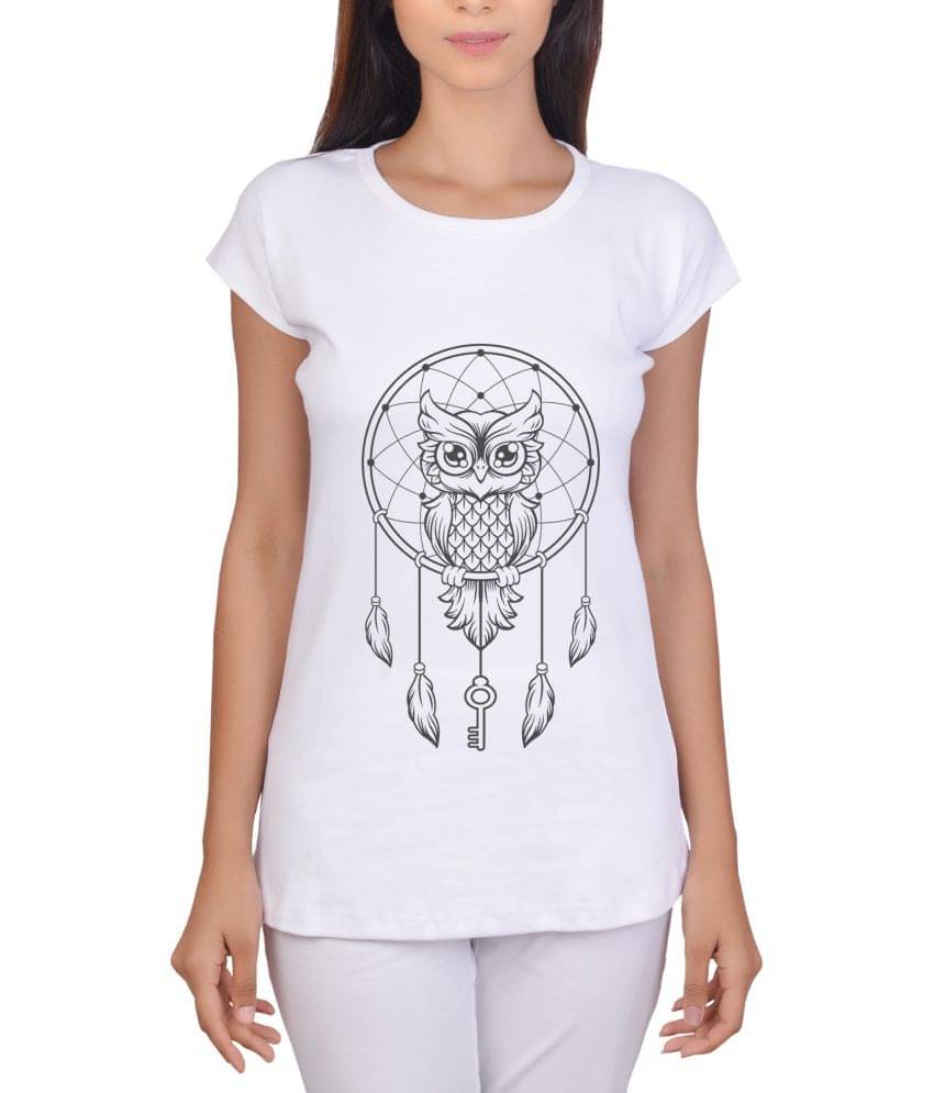     			British Terminal Women Cotton Regular Fit Round Neck T-Shirt ( White )