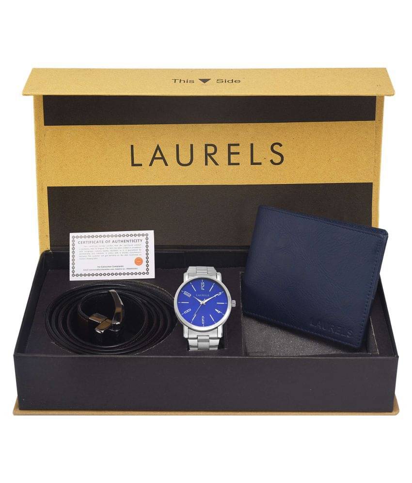 Laurels Watch Wallet and Belt Combo- Cp-Svt-0307-Urb-03-Vt-0209 Laurels Watch Wallet and Belt Combo- Cp-Svt-0307-Urb-03-Vt-0209