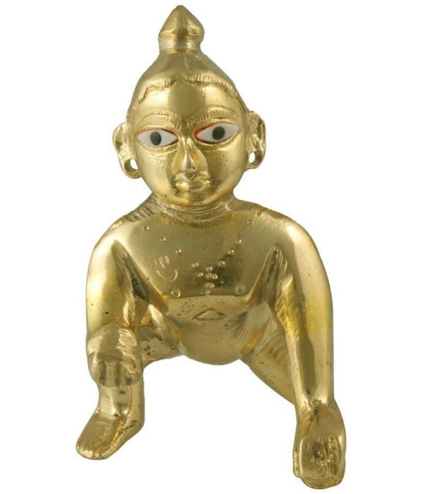 Nitin collection Brass Krishna Idols / Bal Gopal / Laddu Gopal / Thakur Ji / Bal Kanheyya Ji Statue In Brass For Temple Home & Office In 100% with colourful dress Nitin collection Brass Krishna Idols / Bal Gopal / Laddu Gopal / Thakur Ji / Bal Kanheyya Ji Statue In Brass For Temple Home & Office In 100% with colourful dress
