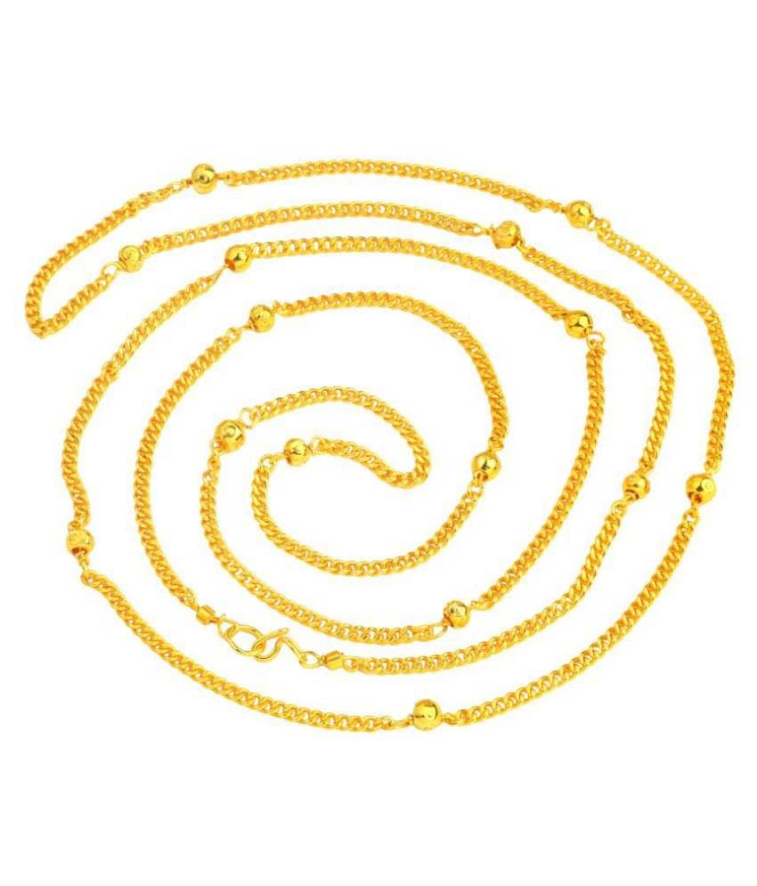     			Shining Jewel 22kt Gold Plated Chain ( Set of 1 )