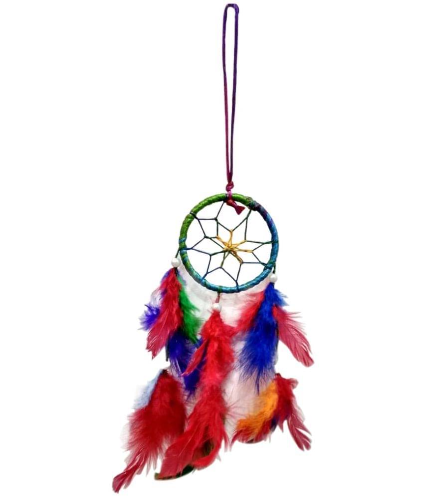 Ratnatraya Colorful Dream Catcher Wall/Door Hanging Wood Multicolour Dream Catcher - Pack of 1 ( 45 X 1 cms ) Ratnatraya Colorful Dream Catcher Wall/Door Hanging Wood Multicolour Dream Catcher - Pack of 1 ( 45 X 1 cms )