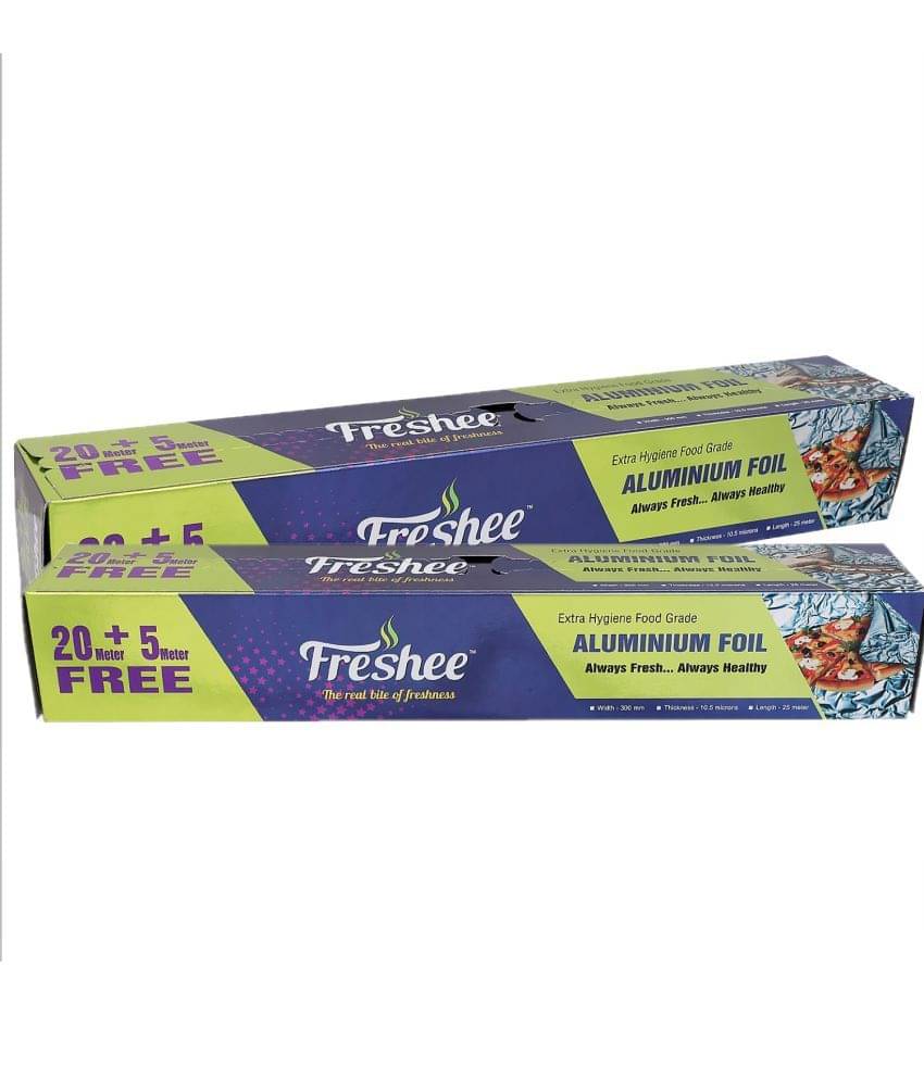 Freshee 25m Aluminium Foil Paper Pack of 2     			Freshee 25m Aluminium Foil Paper Pack of 2