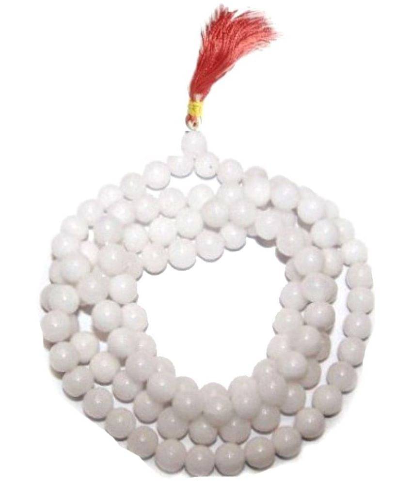 Malabar Gems Moonstone 8 mm 108+1 Beads Pooja Mala Malabar Gems Moonstone 8 mm 108+1 Beads Pooja Mala