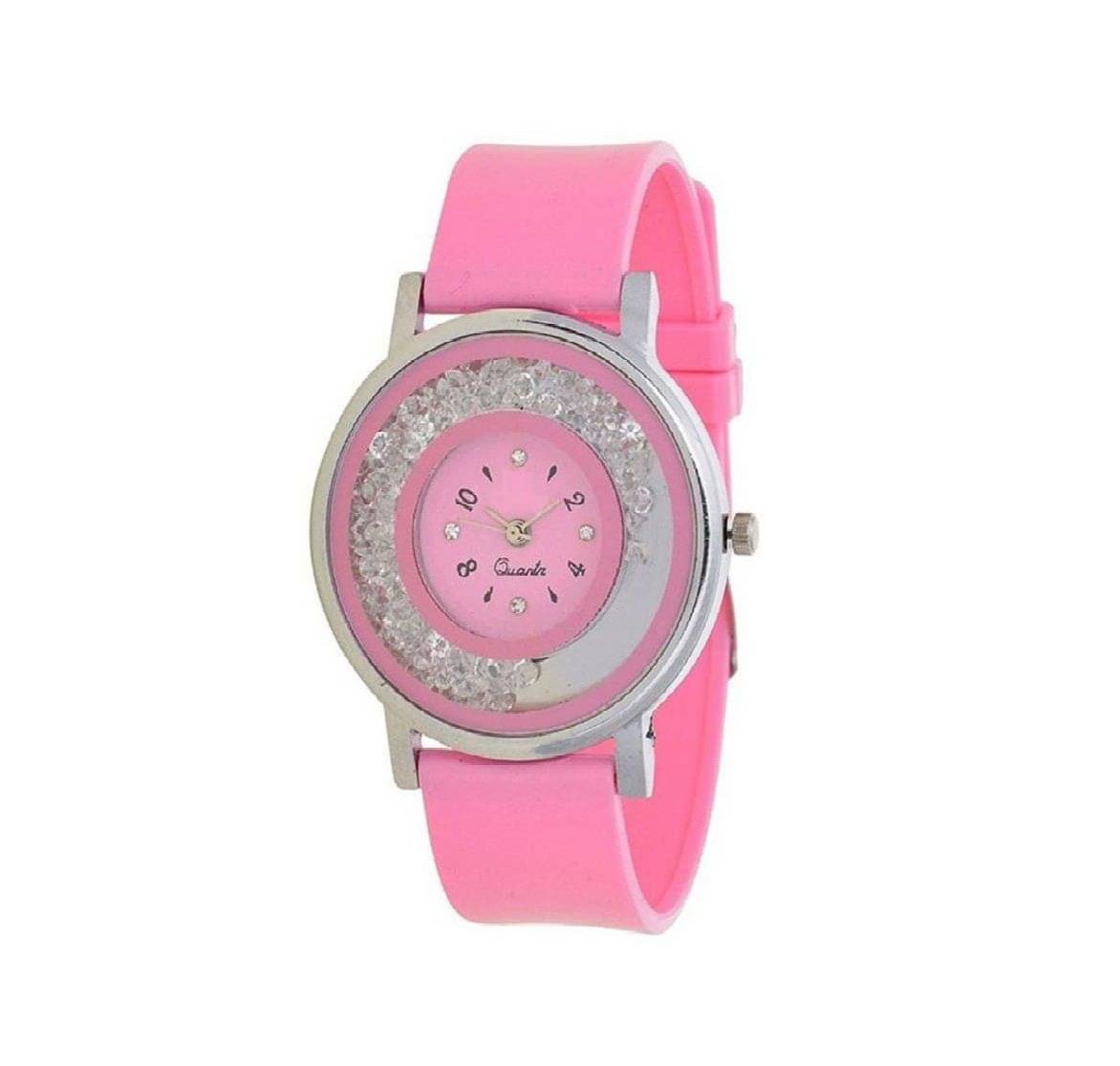     			MIENTERPRISE - Pink PU Analog Womens Watch
