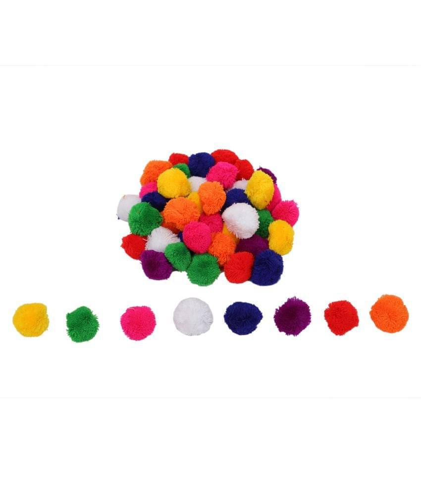     			Vardhman Other Pom Pom Wool Balls,Big Size Used in Jewellery & Toran Making ( Pack of 1 )
