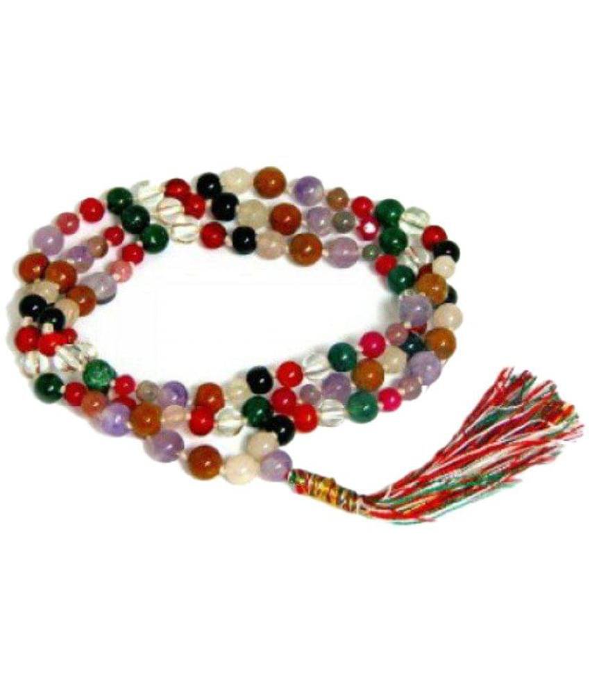     			S.S Collection Natural Navgraha or Navratna 108+1 Beads Rosary Mala For all Rashi