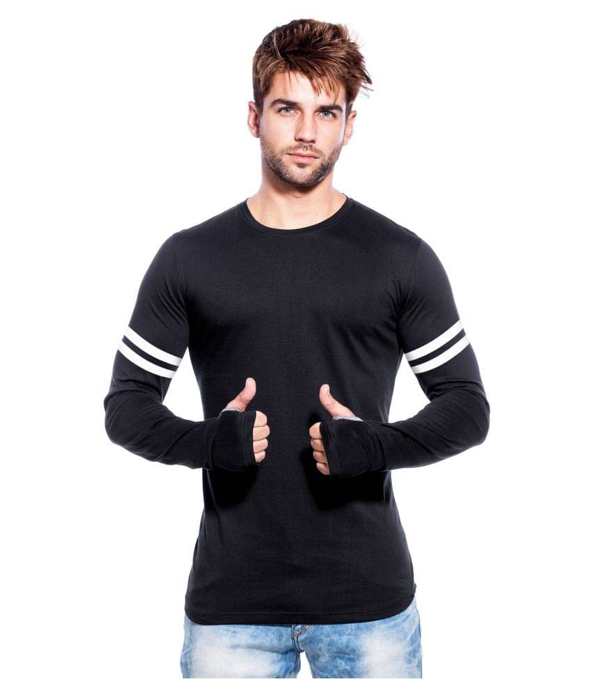 Maniac - Black Cotton Slim Fit Men's T-Shirt ( Pack of 1 ) Maniac - Black Cotton Slim Fit Men's T-Shirt ( Pack of 1 )