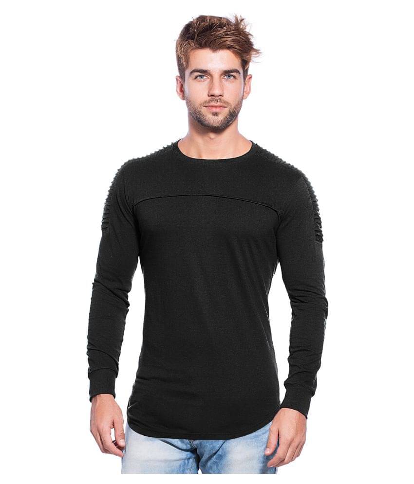 Maniac - Black Cotton Slim Fit Men's T-Shirt ( Pack of 1 ) Maniac - Black Cotton Slim Fit Men's T-Shirt ( Pack of 1 )
