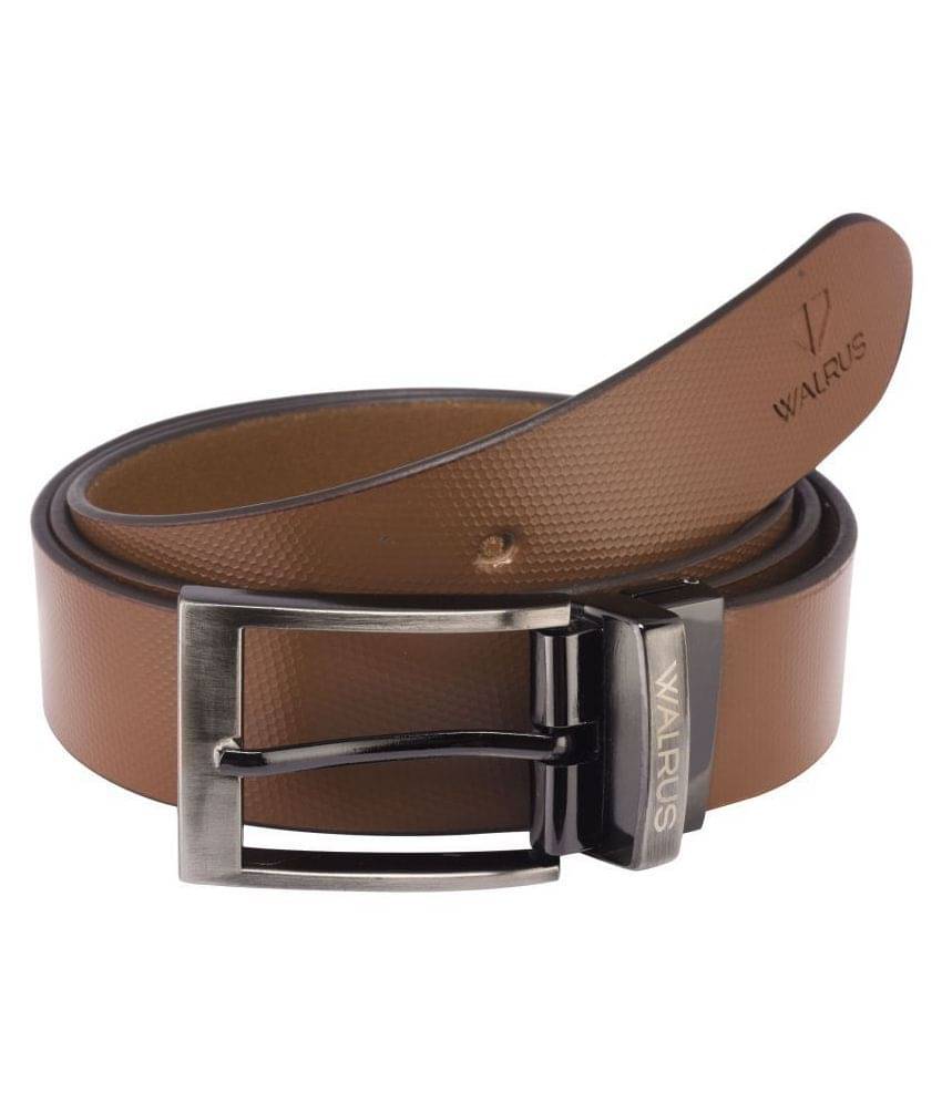     			Walrus Brown Leather Casual Belt - Pack of 1