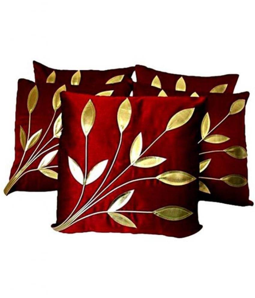 AD Creations Set of 5 Poly Dupion Cushion Covers 40X40 cm (16X16) AD Creations Set of 5 Poly Dupion Cushion Covers 40X40 cm (16X16)