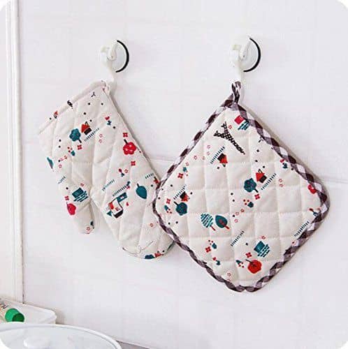 Cotton Printed Microwave Oven Heat Resistant Hand Glove with Pot Holder - Dupattas & Shawls | Buy online on ZillyBuy