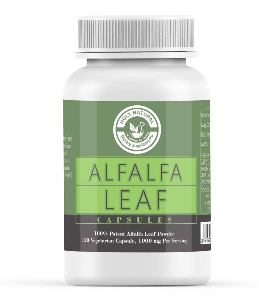 Holy Natural Alfalfa Leaf - 120 Veggie Capsule 1000 mg Vitamins Capsule Holy Natural Alfalfa Leaf - 120 Veggie Capsule 1000 mg Vitamins Capsule