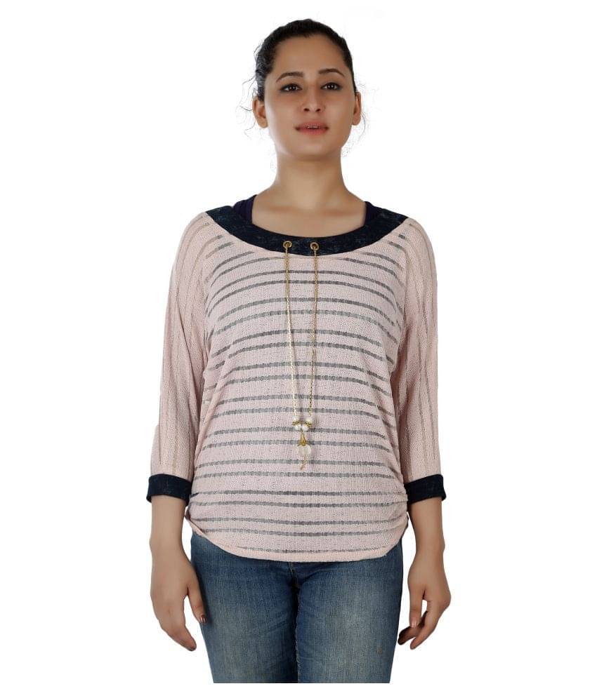 FCK-3 Women's Georgette Regular Top ( Pink ) FCK-3 Women's Georgette Regular Top ( Pink )