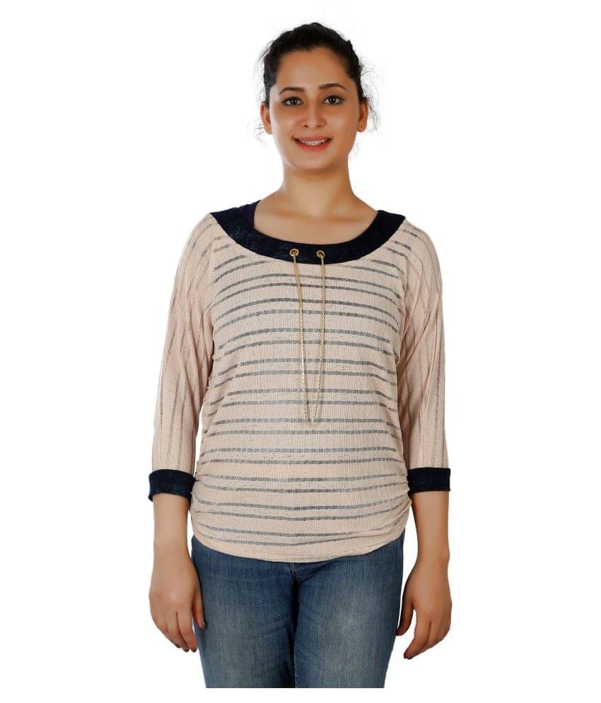     			FCK-3 Women's Georgette Regular Top ( Beige )