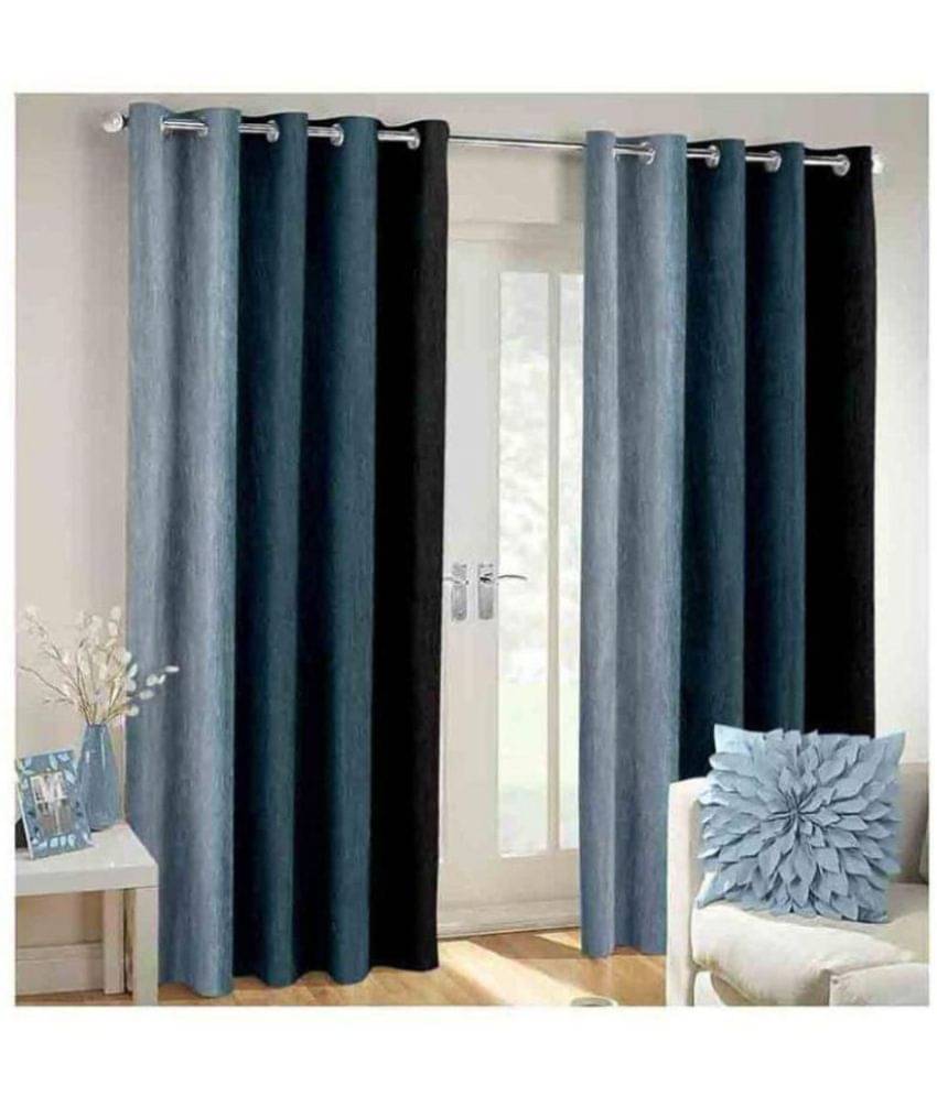 Phyto Home Blackout Eyelet Window Curtain 5 ft Pack of 2 -Black Phyto Home Blackout Eyelet Window Curtain 5 ft Pack of 2 -Black