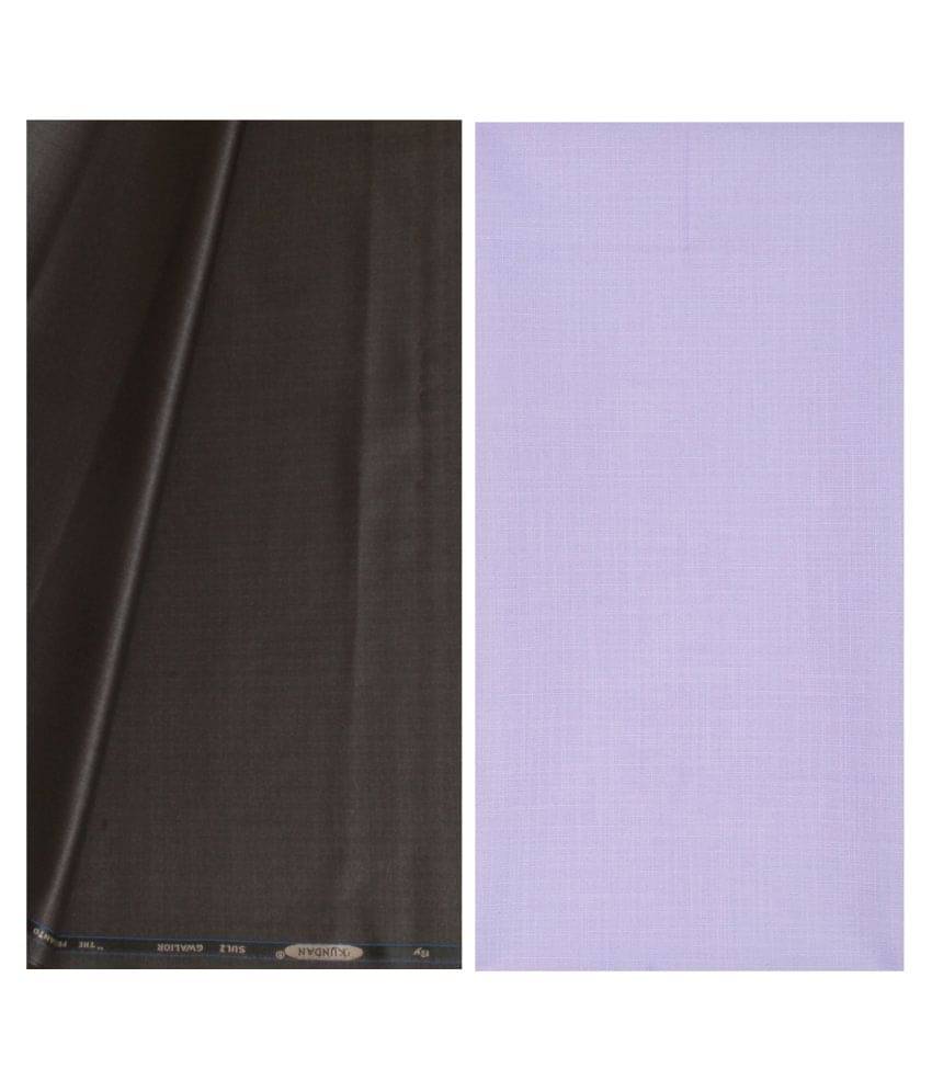     			KUNDAN SULZ GWALIOR - Multi Cotton Blend Men's Unstitched Shirts & Trousers ( Pack of 2 )