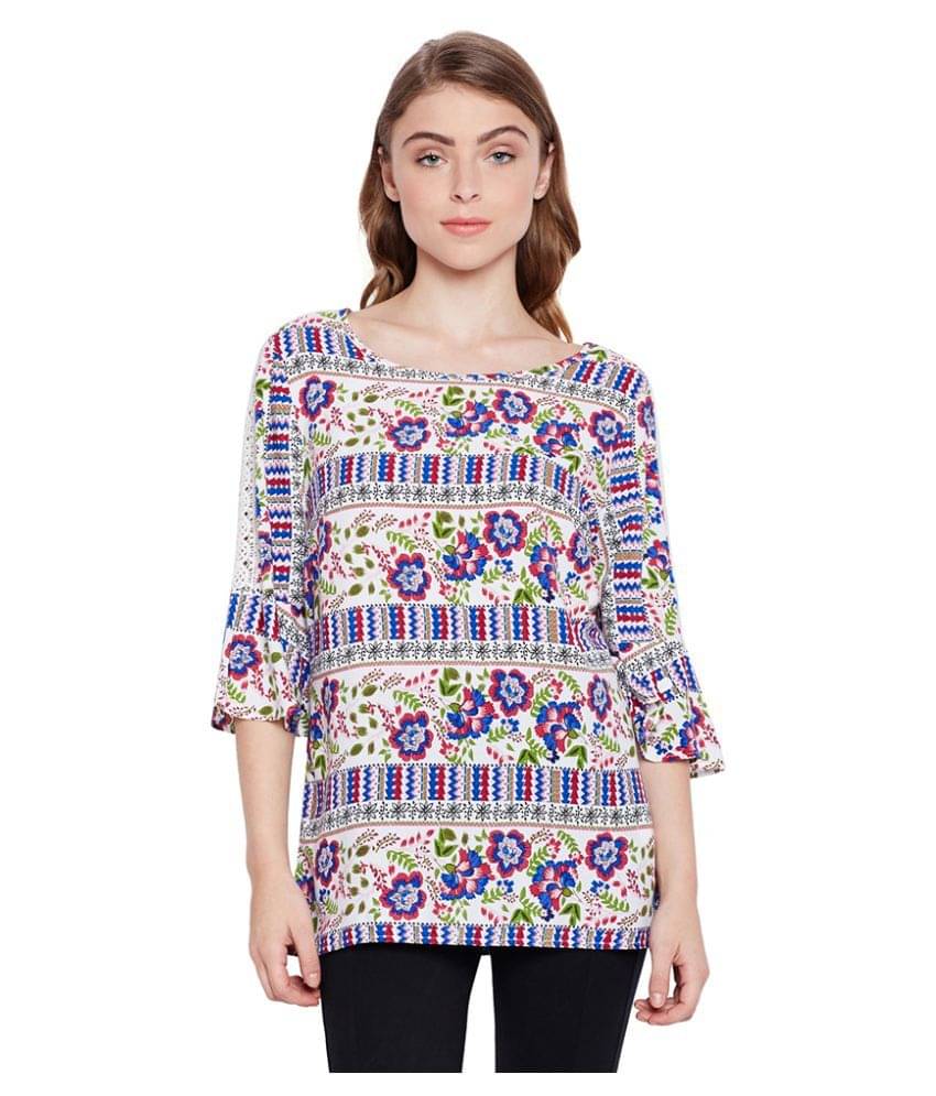 Oxolloxo Women's Viscose Regular Top ( Multicolor ) Oxolloxo Women's Viscose Regular Top ( Multicolor )