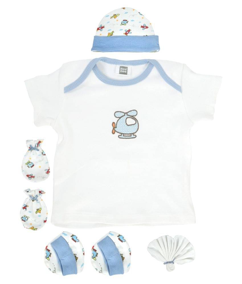     			Mee Mee's Pampering Gift Set for New Borns (5 pcs, Blue)