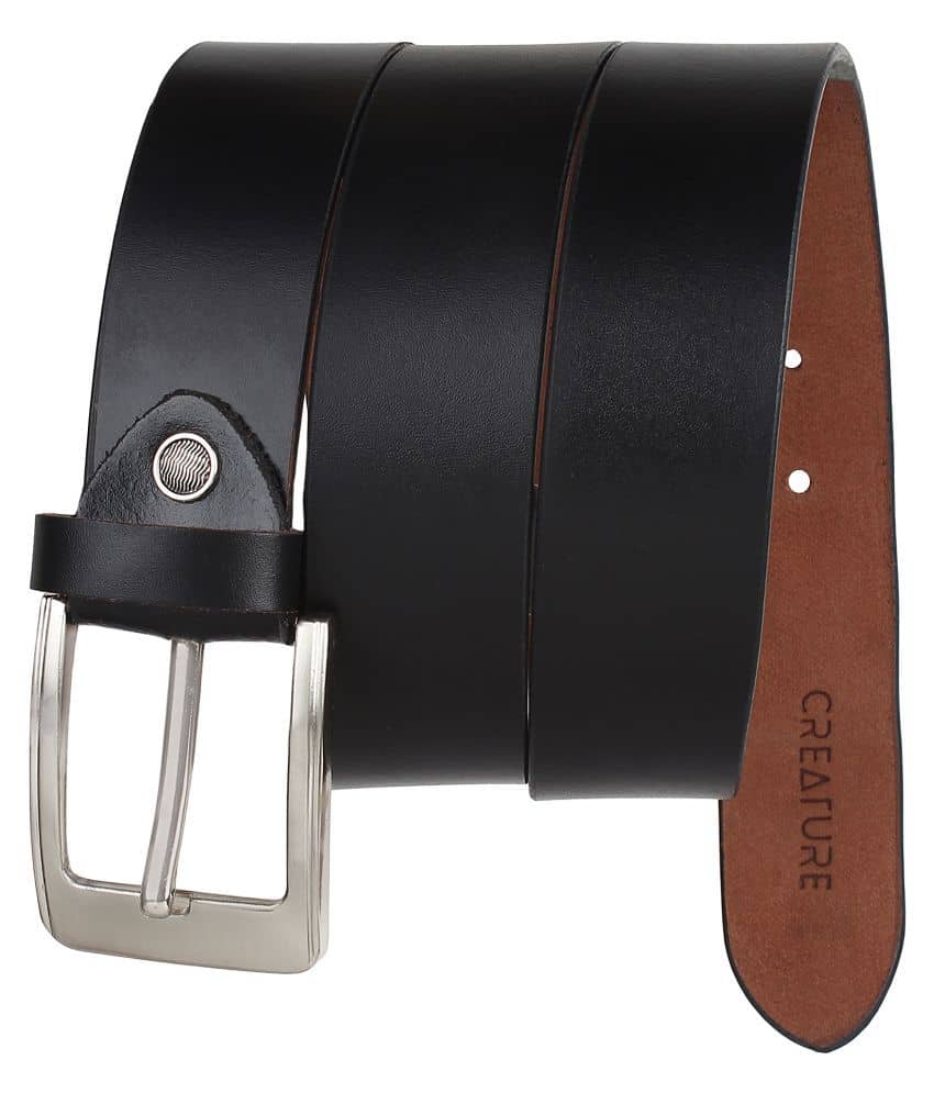 Creature - Black Leather Men's Formal Belt ( Pack of 1 )