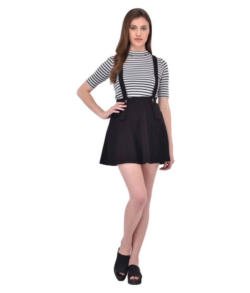 Rigo Cotton Skater Skirt - Black