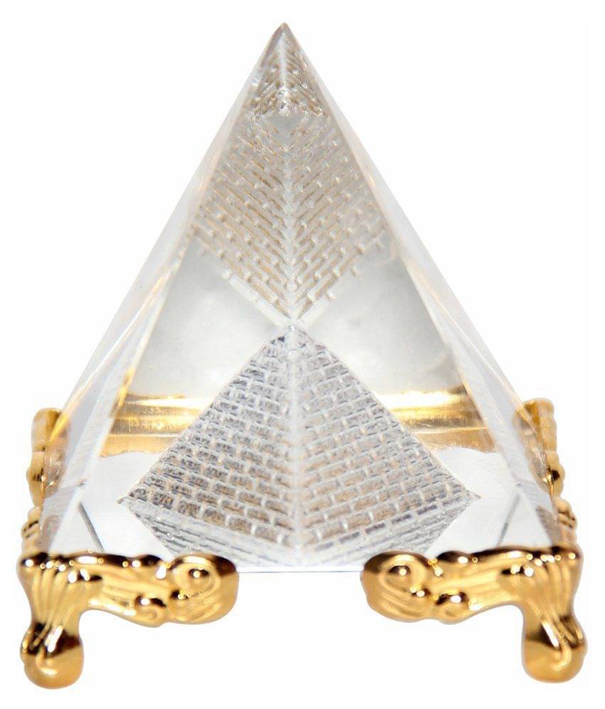     			S.S Collection White Glass Vastu / Feng Shui / Crystal Pyramid -For Positive Energy & Vastu Correction
