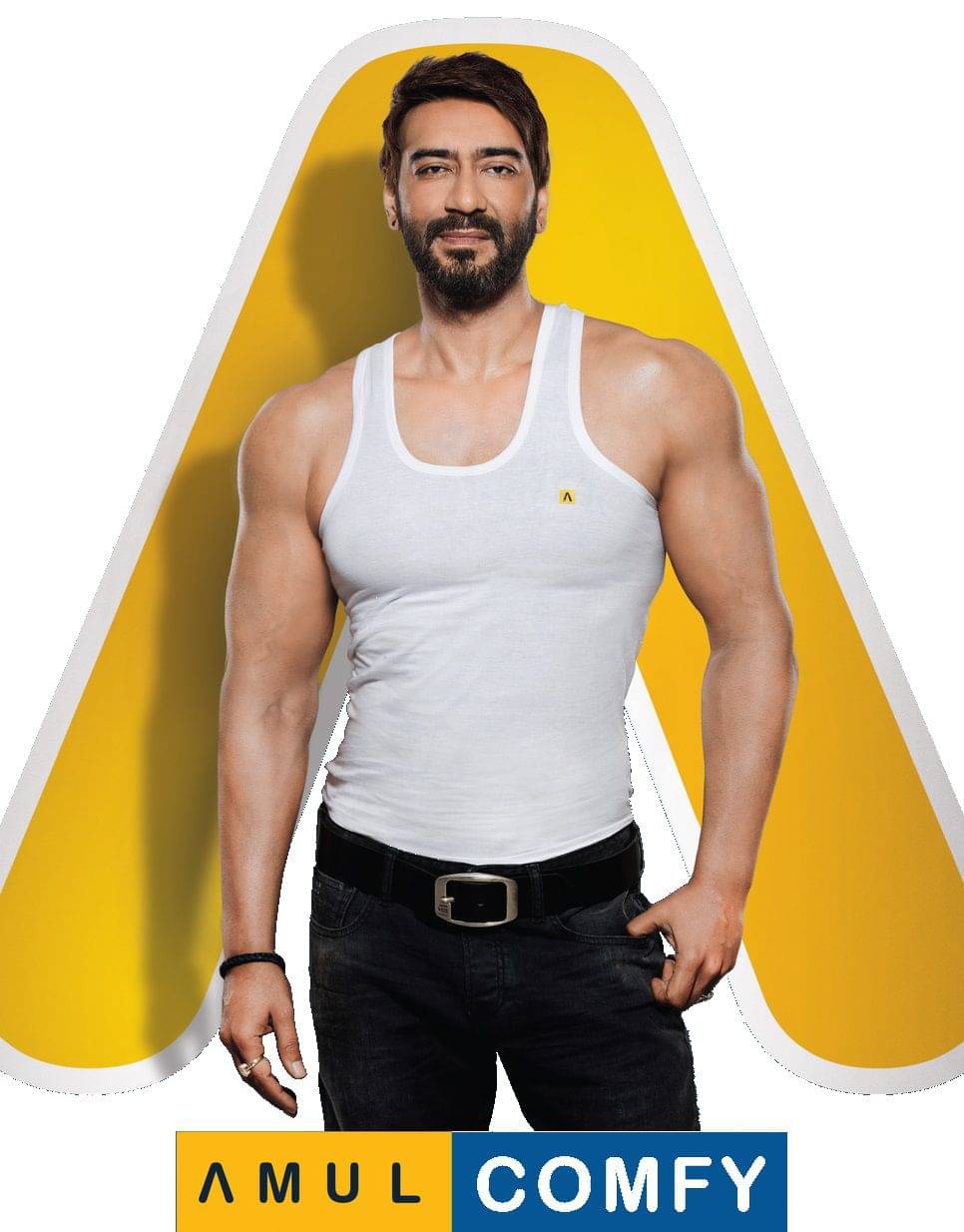    			Amul comfy RN White Sleeveless Vests Pack of 5