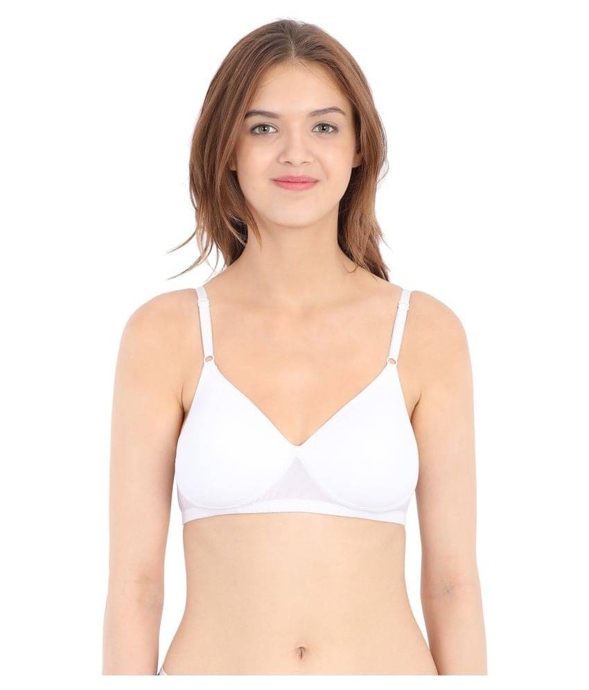 Clovia Net/Mesh Lightly Padded Women's T-Shirt Bra ( White ) Clovia Net/Mesh Lightly Padded Women's T-Shirt Bra ( White )