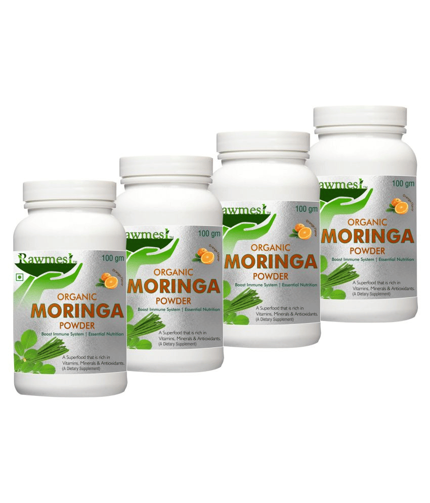 rawmest Organic Moringa Powder Nutrition Food 400 gm Multivitamins Powder