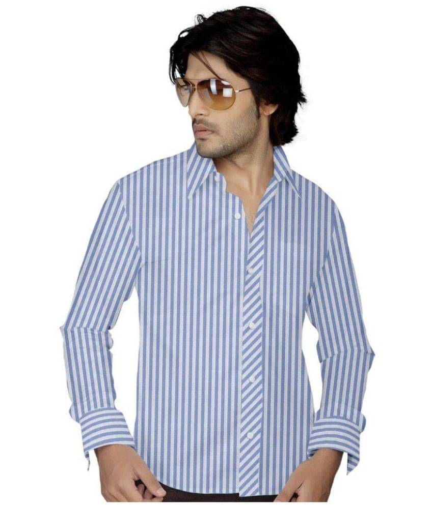     			Makhanchor Cotton Slim Fit Full Sleeves Men's Formal Shirt - Blue ( Pack of 1 )