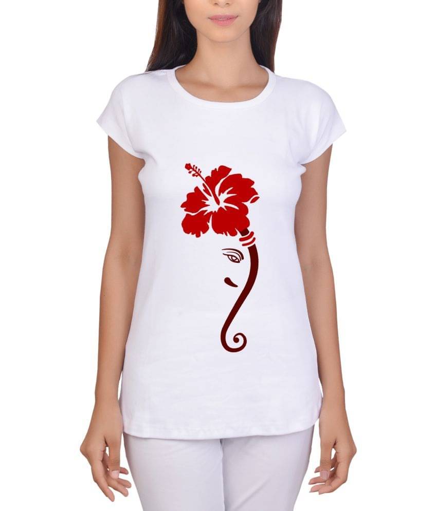     			British Terminal Women Cotton Regular Fit Round Neck T-Shirt ( White )