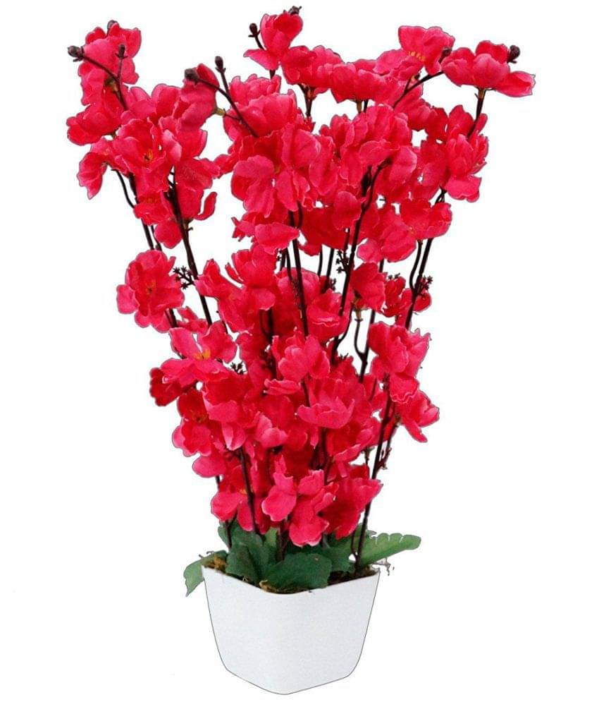     			YUTIRITI Orchids Pink Artificial Flowers Bunch - Pack of 1