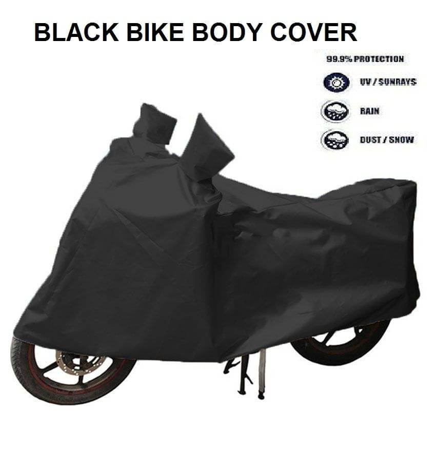     			Bike Black Polyester Bike Body Cover