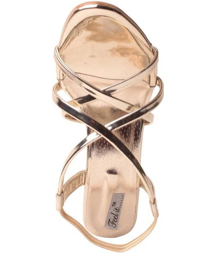 Feel It - Gold Women's Sandal Heels