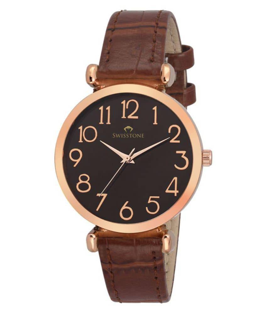 Swisstone - Brown Leather Analog Womens Watch