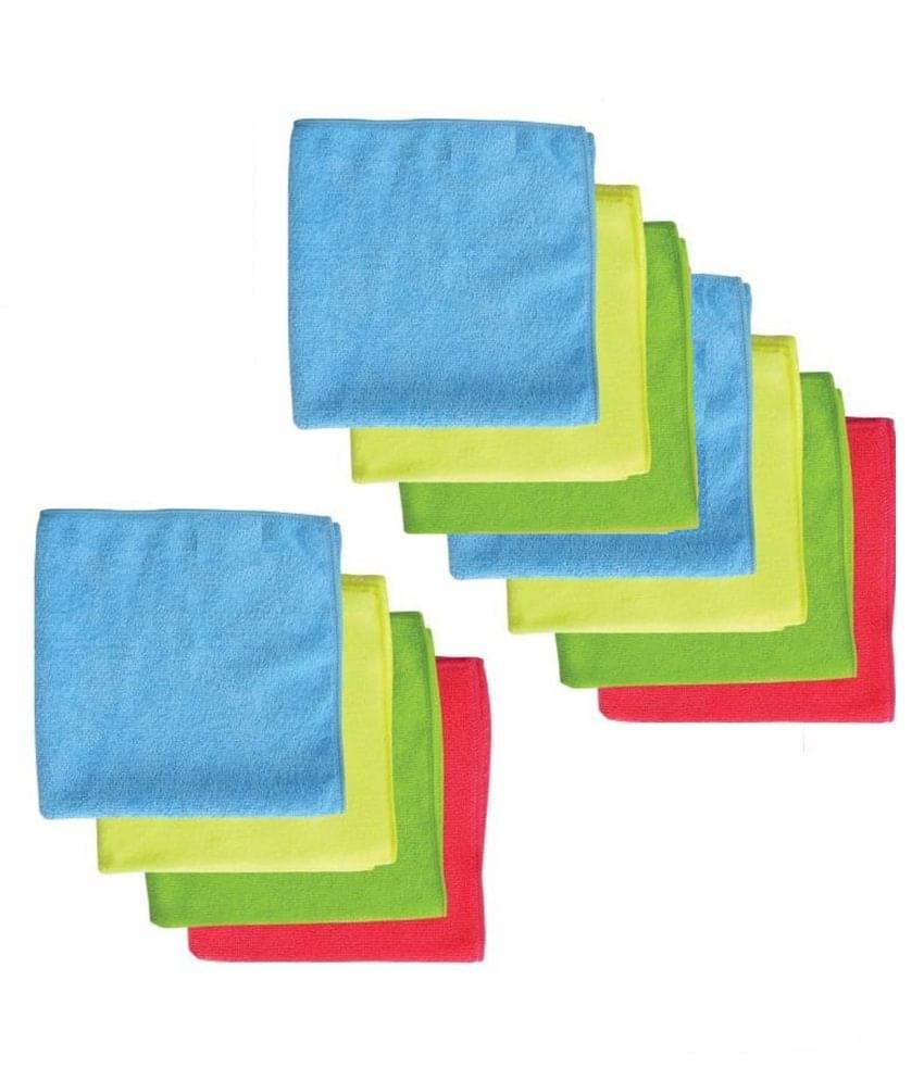     			Mockhe Microfiber Cleaning Dusting Cloths For Vehicles, Home, Kitchen, Office (Pack of 11)-Cloth