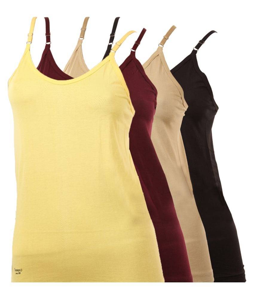     			CREPEON Cotton Camisoles - Multi Color