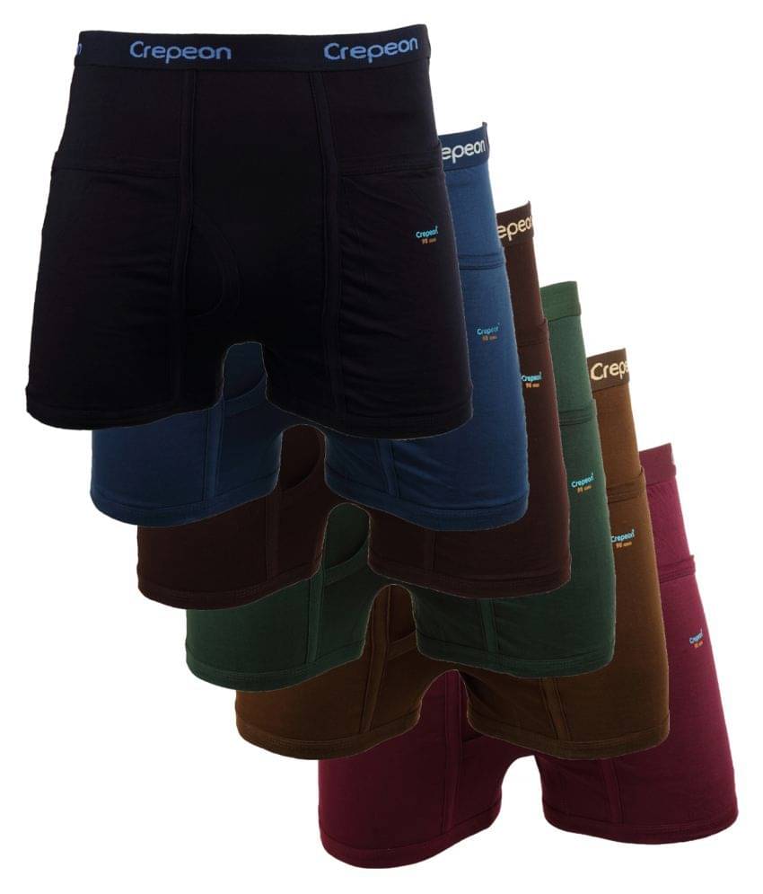 CREPEON Pack of 6 Cotton Trunk For Men's ( Multi ) CREPEON Pack of 6 Cotton Trunk For Men's ( Multi )
