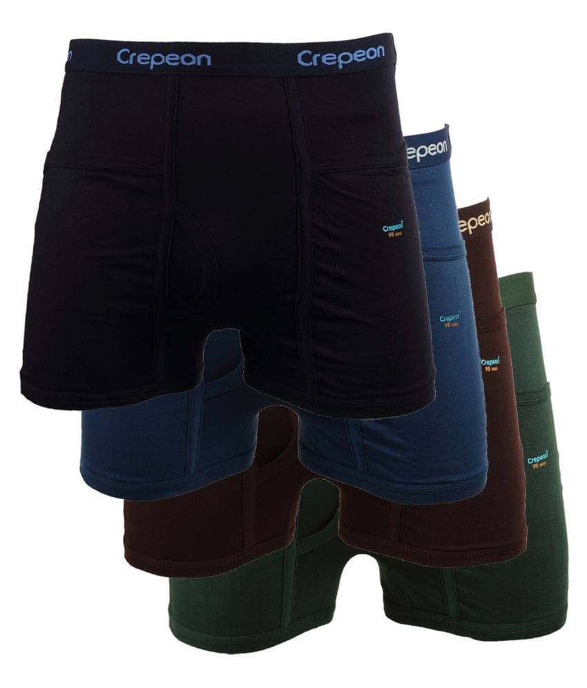     			CREPEON Pack of 4 Cotton Trunk For Men's ( Multi )