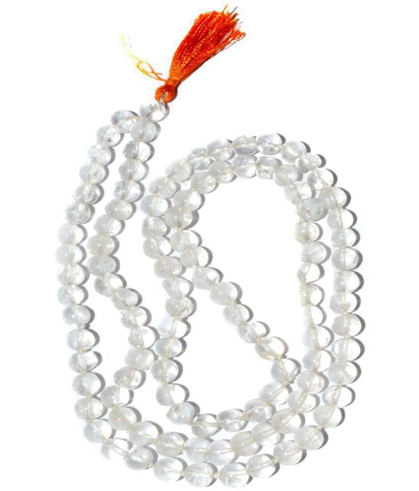     			King & Queen Natural Sphatik Mala - 5mm (108+1) Original Beads