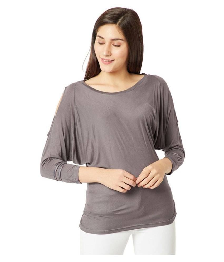     			Miss Chase Women's Viscose Regular Top ( Grey )