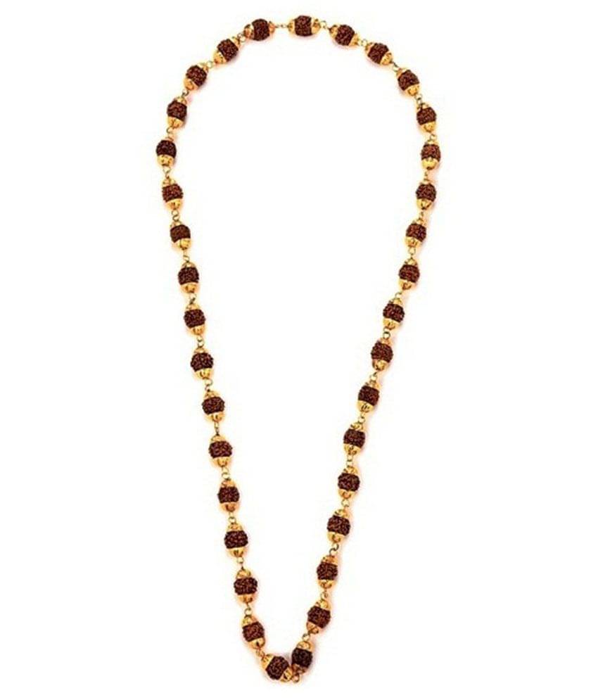     			S.S Collection  Red Gold Plated Rudraksh Mala
