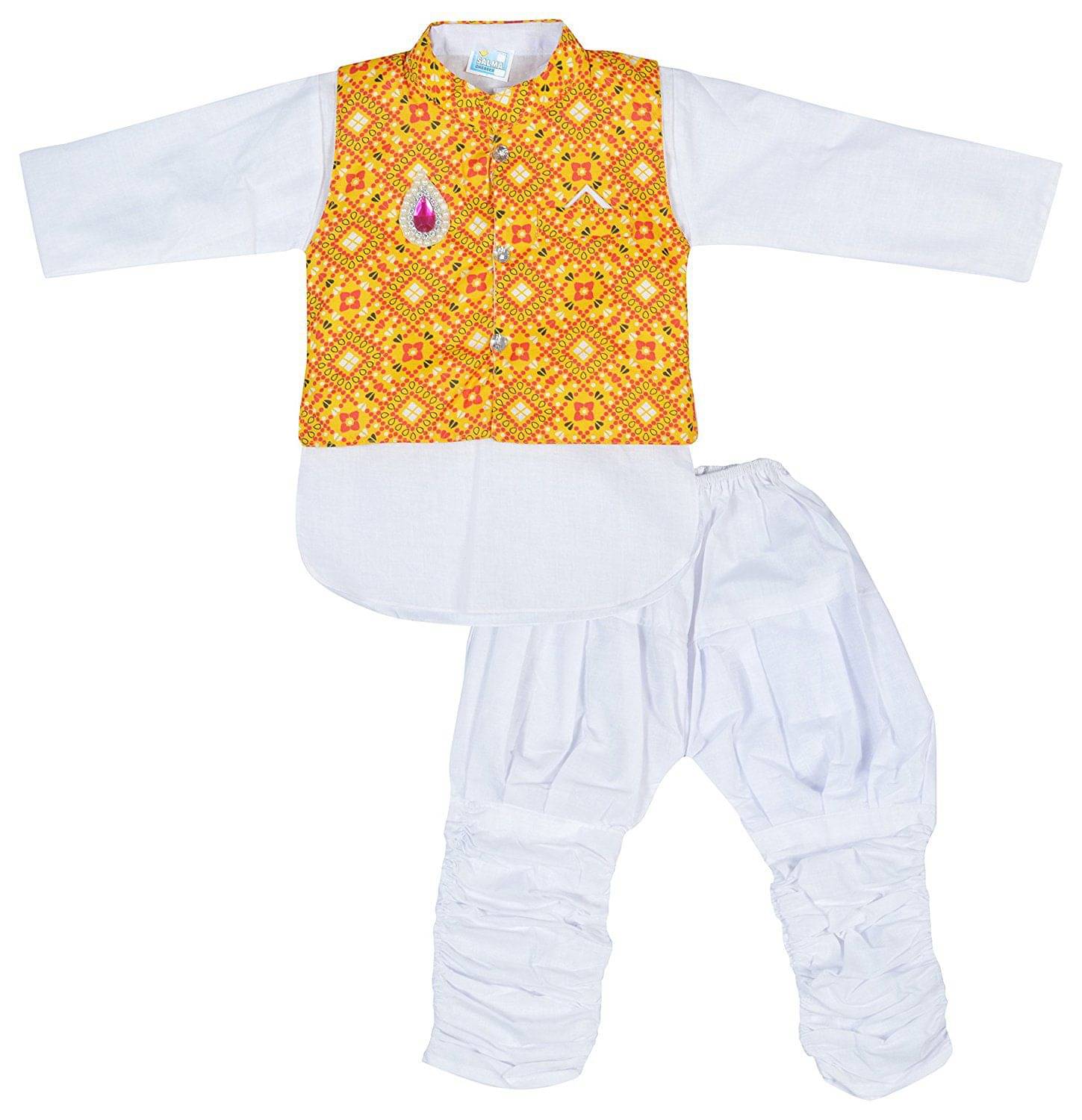     			Archiecs Creations Baby Boys Cotton Kurta Sets ( Pack of 1 , White )