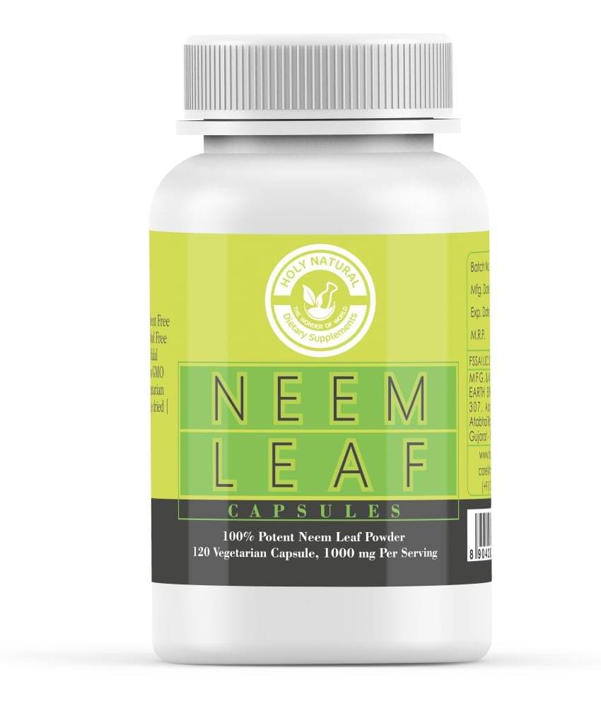 Holy Natural Neem Leaf Capsule - 120 Veggie Capsule 1000 mg Vitamins Capsule Holy Natural Neem Leaf Capsule - 120 Veggie Capsule 1000 mg Vitamins Capsule